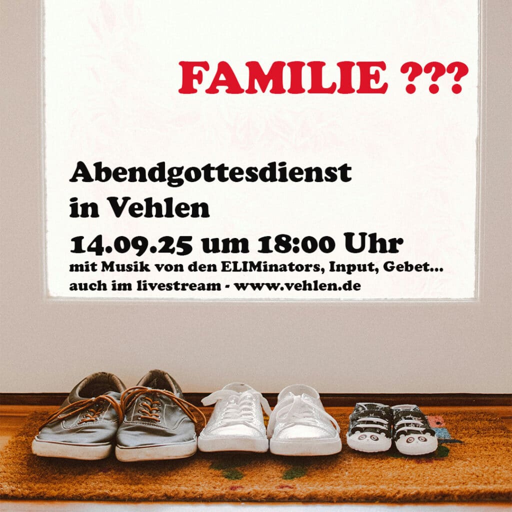 Einladung zum Abendgottesdienst zum Thema Familie